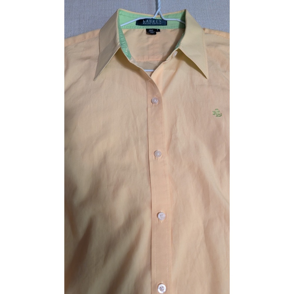 Lauren Ralph Lauren Long Sleeve Yellow Youth Button Down Shirt Size S